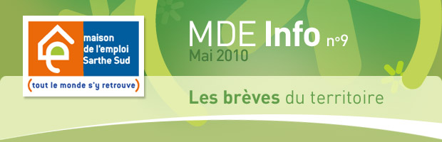 Maison de l'emploi Sarthe Sud // MDE Info n°9 - Mai 2010